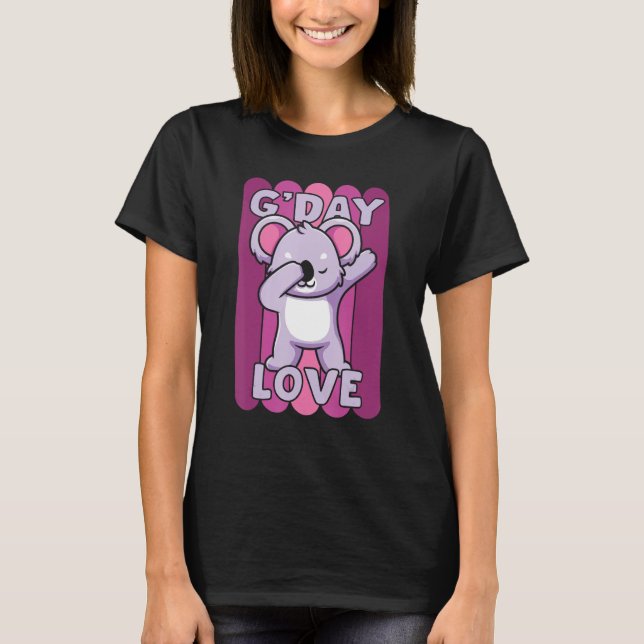Camiseta G Day Mate Love GDay La novia australiana Koala W (Anverso)