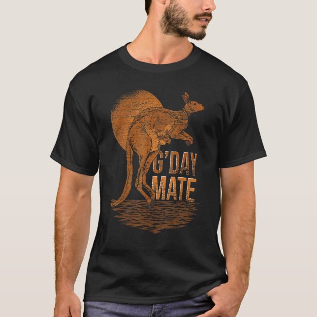 Camiseta G Day Mate Outback Australia Animal Kangaroo (Anverso)