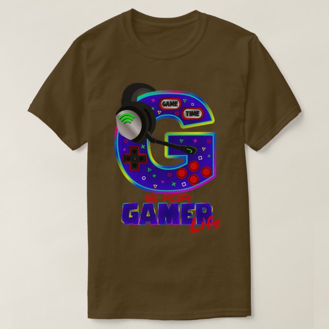 Camiseta G es para gamer LIFE (Diseño del anverso)