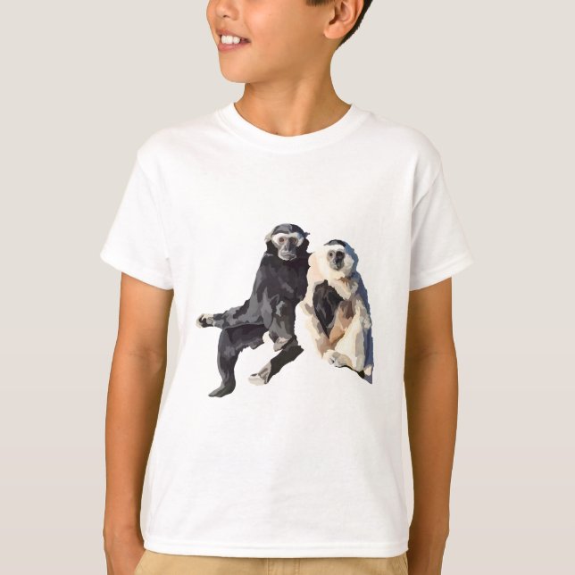 Camiseta G es para Gibbon.Gibbon Artwork Graceful Primate I (Anverso)