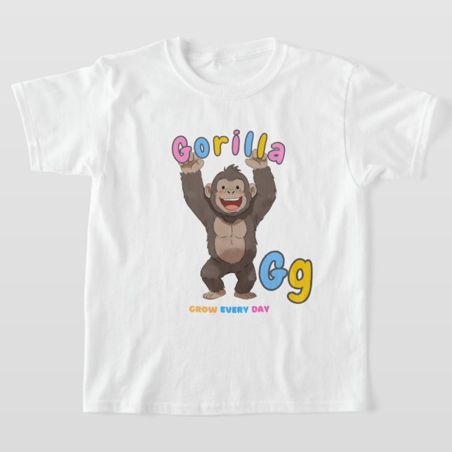 Camiseta "G es para Gorila" Tee de Alfabeto - Crecer todos  (Distribución)