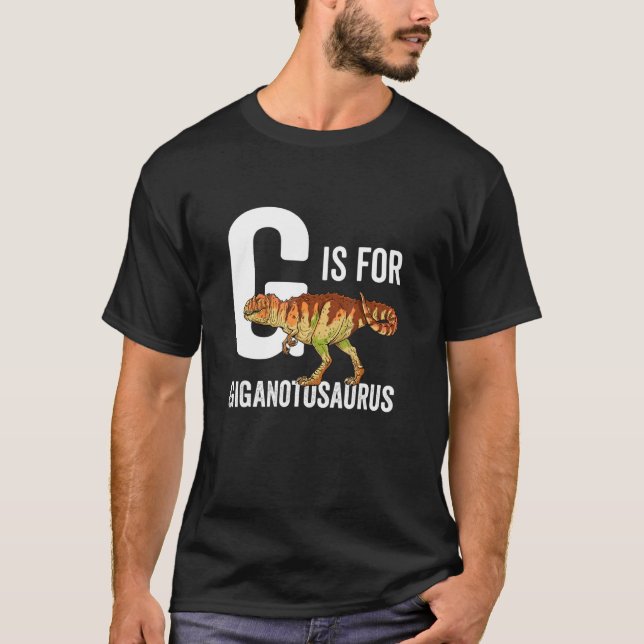 Camiseta G Is For Giganotosaurus (Anverso)