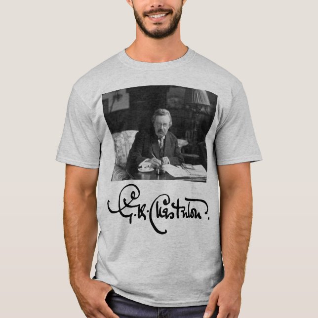 Camiseta  G. K. Chesterton en el trabajo (Anverso)
