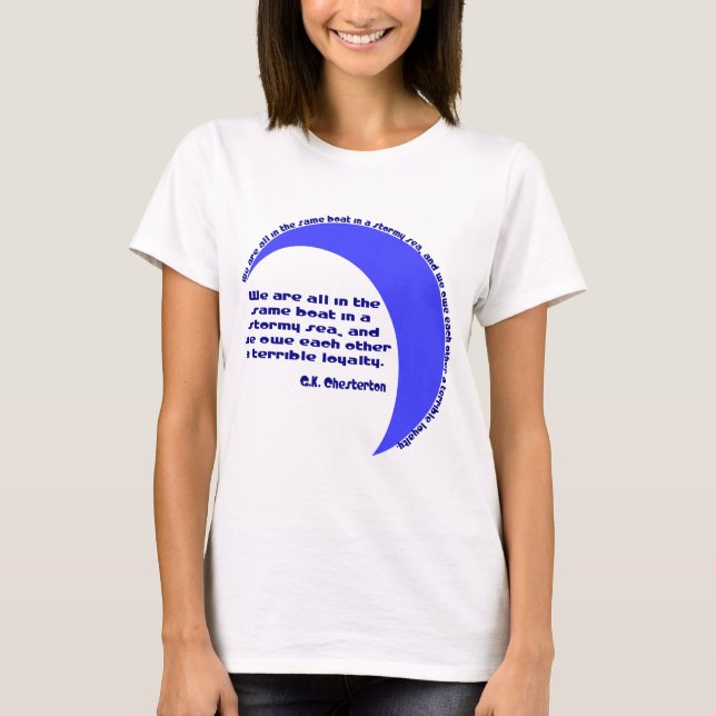 Camiseta G. K. Chesterton Mar tormentoso (Anverso)