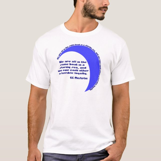 Camiseta G. K. Chesterton Stormy Sea (Anverso)