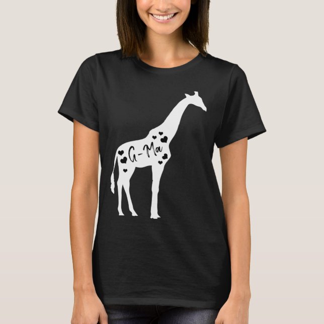 Camiseta G-ma Giraffe Grandparents Day Safari Zoo Lover Gra (Anverso)