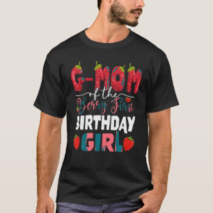 Camiseta G Mamá del primer cumpleaños del Chica Strawber