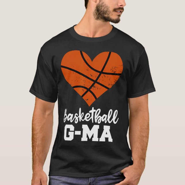 Camiseta G-Mamáes de baloncesto Gracioso Baloncesto corazón (Anverso)