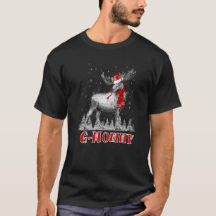 Camiseta G Mami Moose Usa Navidades de Santa Hat