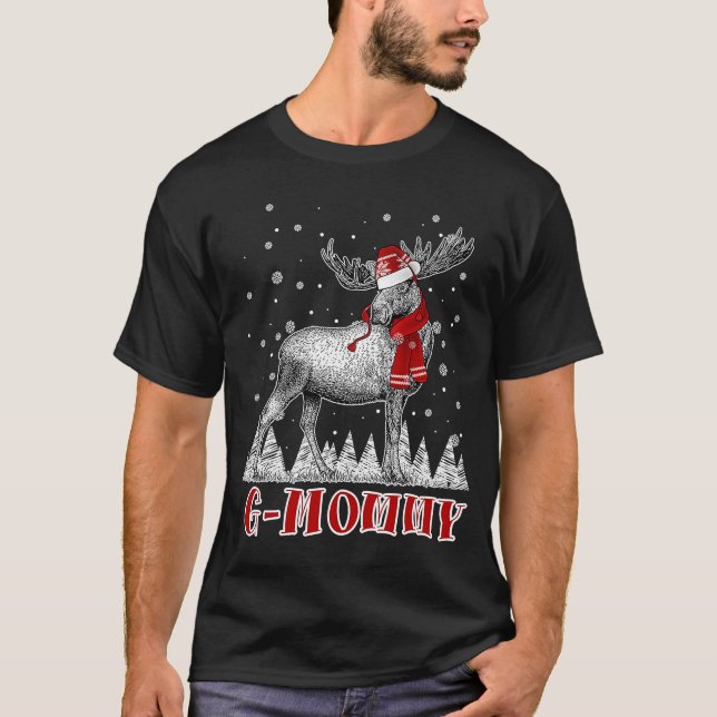 Camiseta G Mami Moose Usa Navidades de Santa Hat (Anverso)