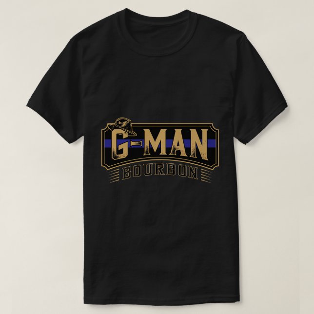 Camiseta G-Man Bourbon with Fedora Premium T-Shirt (Diseño del anverso)