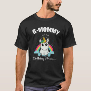 Camiseta G-Mommy De La Princesa De Cumpleaños Unicorn Cute