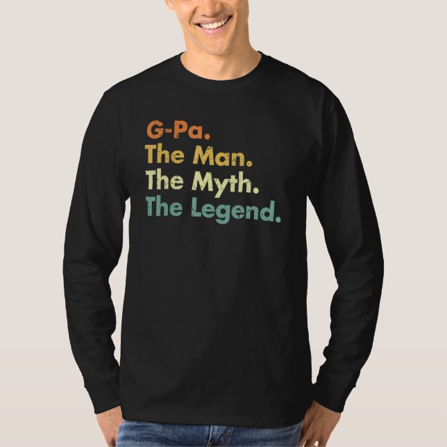 Camiseta G Pa El Hombre El Mito La Leyenda Papá Abuelo (Anverso)