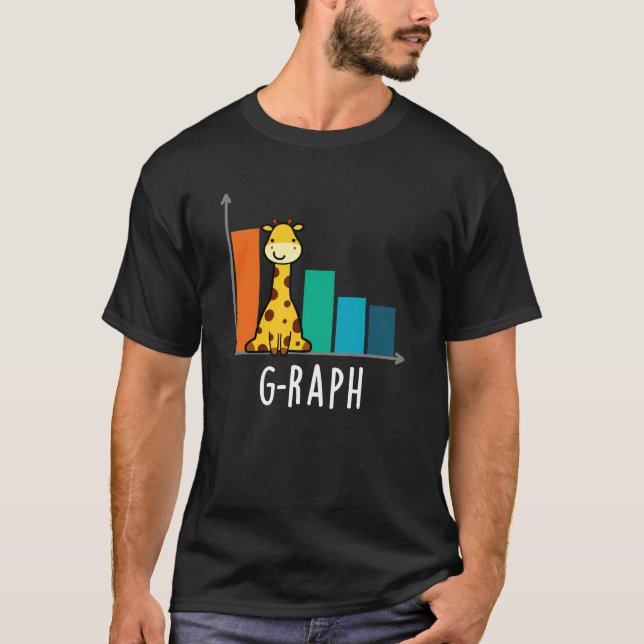 Camiseta G-raph Funny Giraffe Graph Pun Dark BG (Anverso)