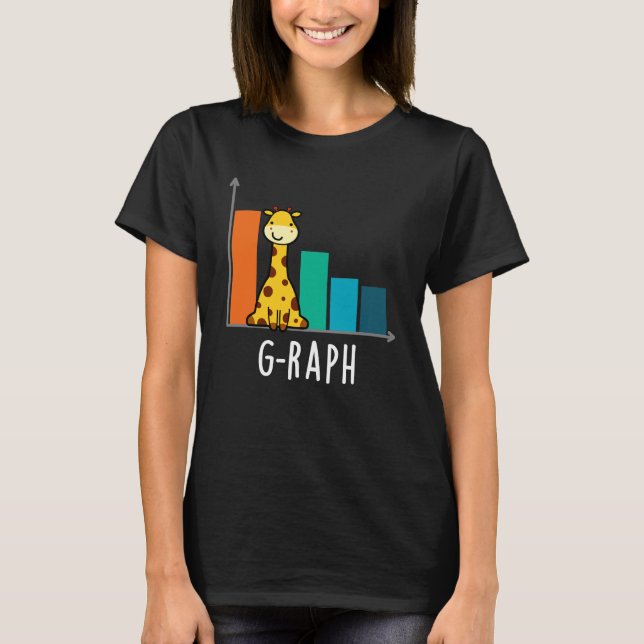 Camiseta G-raph Funny Giraffe Graph Pun Dark BG (Anverso)