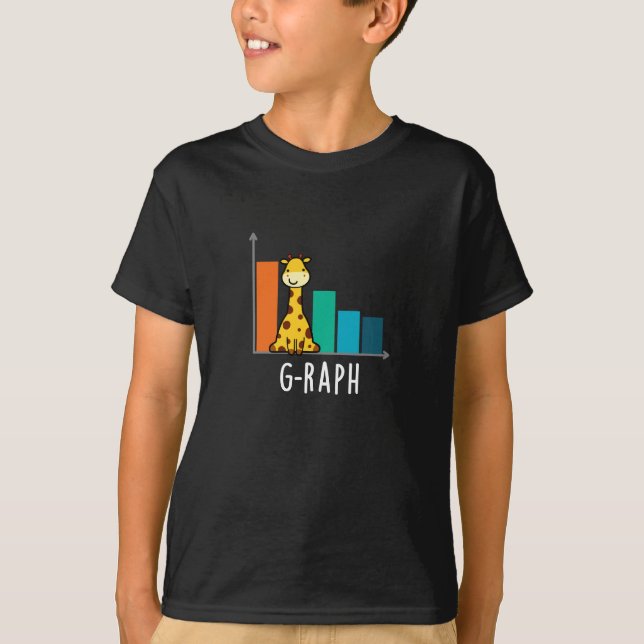 Camiseta G-raph Funny Giraffe Graph Pun Dark BG (Anverso)
