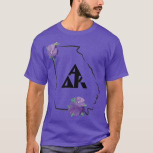 Camiseta GA Alpha Delta Kappa Tshirt oscuro con letras negr