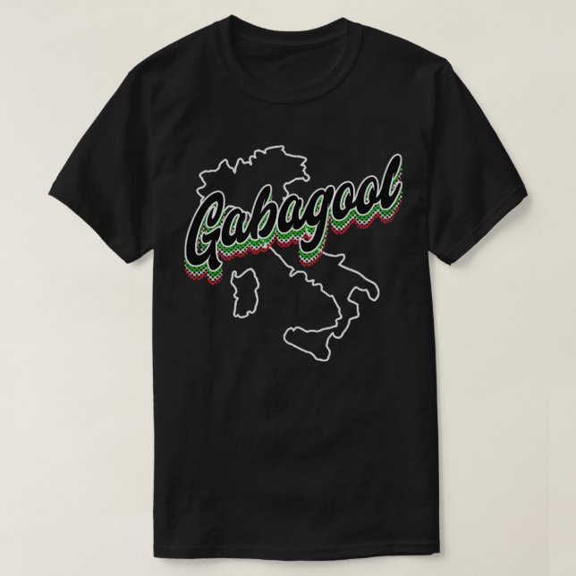 Camiseta Gabagool Capicola Mapa italiano de comida de Itali (Diseño del anverso)