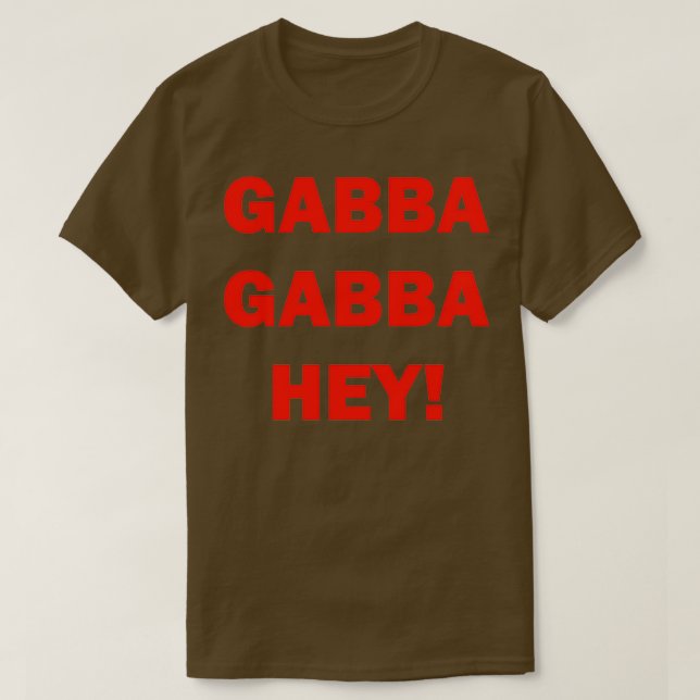 CAMISETA GABBA GABBA HEY (Diseño del anverso)