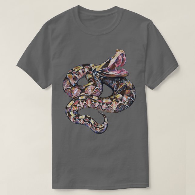 Camiseta Gaboon viper snake design on white  (Diseño del anverso)