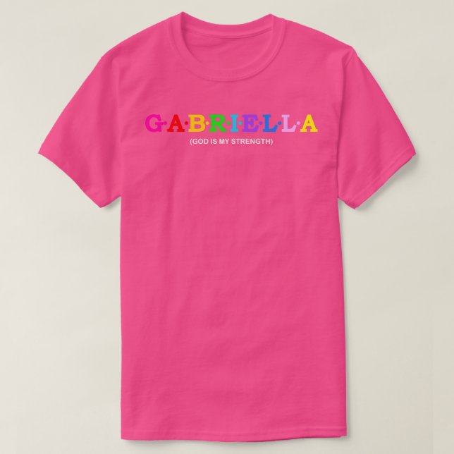 Camiseta Gabriella Dios es mi fuerza (Diseño del anverso)