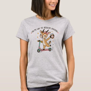 Camiseta Gacela divertida de regulación emocional con café