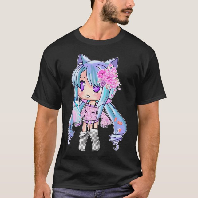 Camiseta Gacha Life Y Gatcha Club Chibi Anime Kawaii Kids (Anverso)