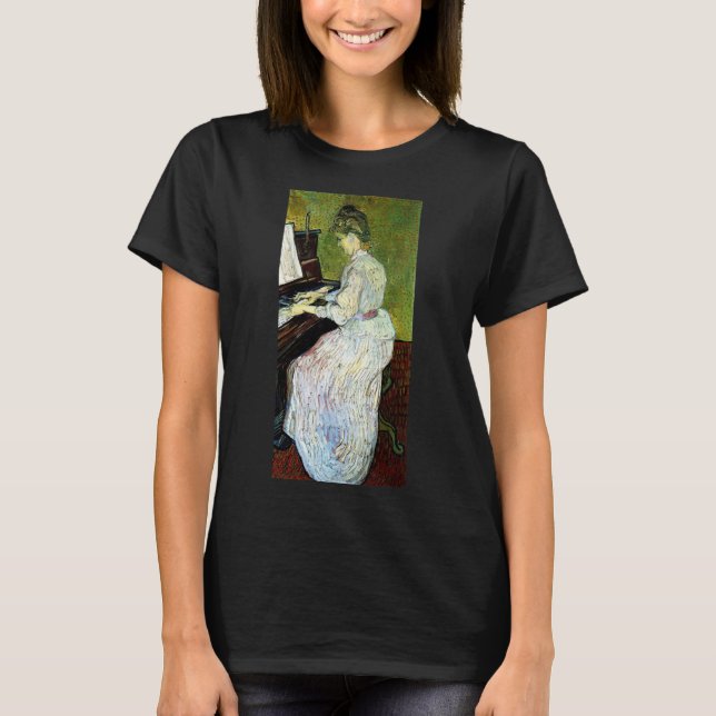 Camiseta Gacheta marguerita en el piano por Vincent van Gog (Anverso)