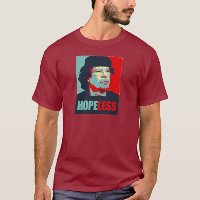 CAMISETA GADDAFI ESTÁ DESESPERADO (Anverso)