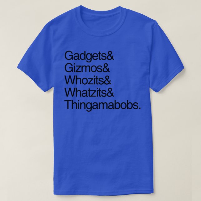 Camiseta Gadgets y Gizmos (Diseño del anverso)