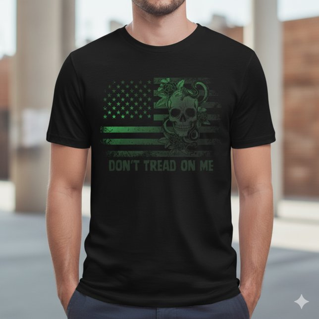 Camiseta Gadsden Cráneo y Serpiente Gráfica Distor (Subido por el creador)