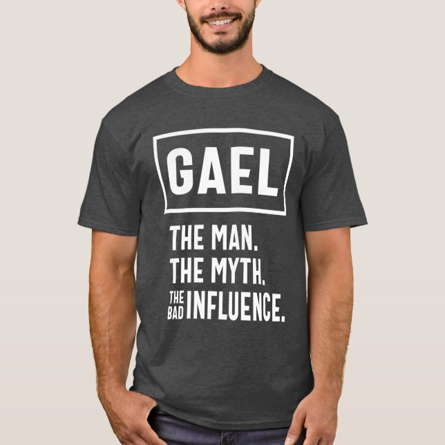 Camiseta Gael Nombre Personalizado Regalo de cumpleaños (Anverso)