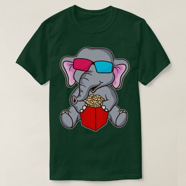 Camiseta Gafas 3D Cute Funny Elephant (Diseño del anverso)