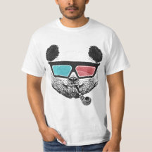 Gafas 3D de panda de época