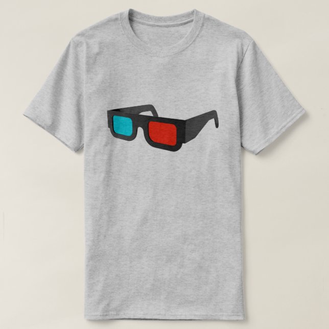 Camiseta Gafas 3D Retro Gráficas (Diseño del anverso)