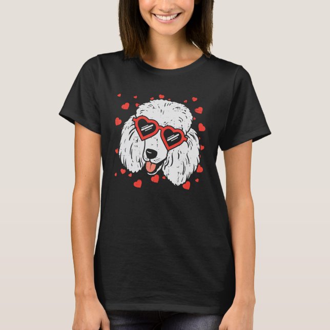 Camiseta Gafas cardíacas de cardíaco de canapé Perro Día de (Anverso)