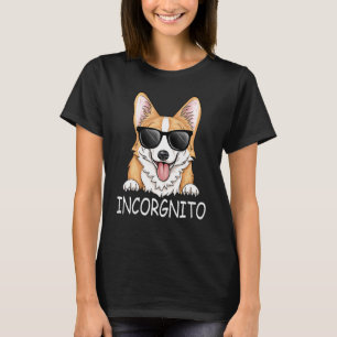 Camiseta Gafas Corgi Incorgnito Incógnito Papá Perro