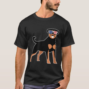 Camiseta Gafas Cute Rottie Usa En Rottweiler