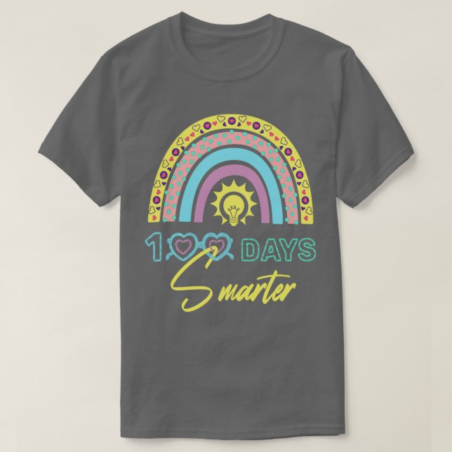 Camiseta Gafas de arcoiris escolares de 100 días Camisas má (Diseño del anverso)