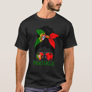 Camiseta Gafas de bollo con sabor portugués Chica Bandera d
