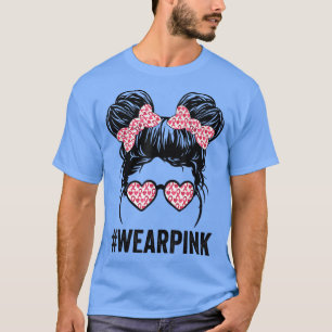 Camiseta Gafas de bollo desordenadas llevan cáncer de mama 