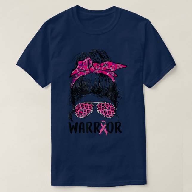 Camiseta Gafas de bollo desordenadas usan cáncer de mama de (Diseño del anverso)