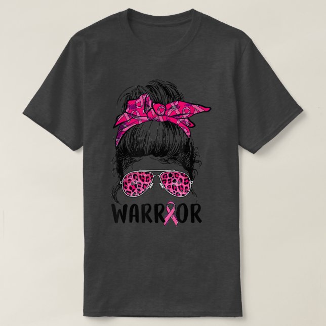 Camiseta Gafas de bollo desordenadas usan cáncer de mama de (Diseño del anverso)