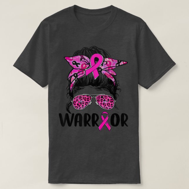 Camiseta Gafas de bollo desordenadas usan cáncer de mama de (Diseño del anverso)