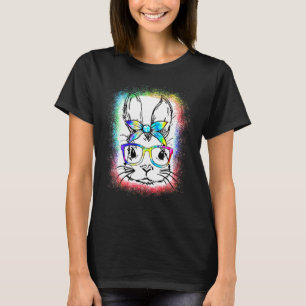 Camiseta Gafas de centeno de conejo lindo de cara de marea 