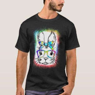 Camiseta Gafas de centeno de conejo lindo de cara de marea