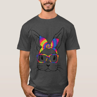 Camiseta Gafas de centeno lindo conejito facial lazo de are
