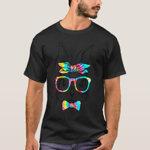 Camiseta Gafas de centeno lindo conejito facial lazo de are