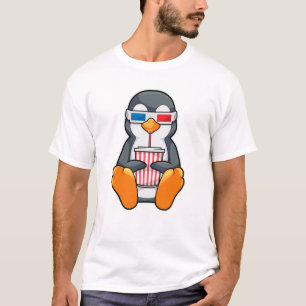 Camiseta Gafas de cine pingüino Taza de bebida