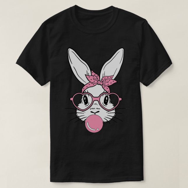 Camiseta Gafas de corazón confitadas Bubblegum para mujeres (Diseño del anverso)